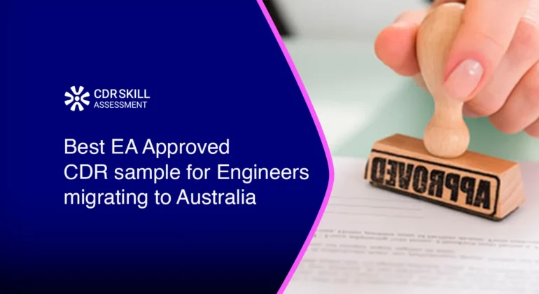 Best EA Approved CDR sample for Engineers migrating to Australia