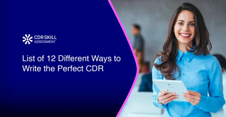 List of 12 Different Ways to Write the Perfect CDR