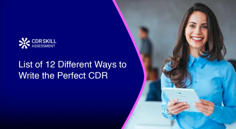 List of 12 Different Ways to Write the Perfect CDR